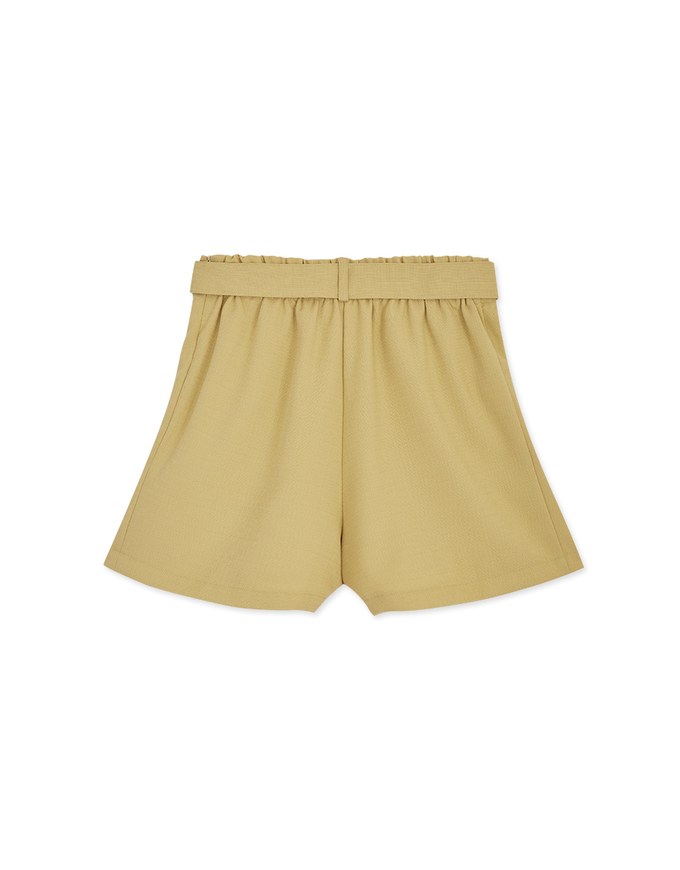 Pleated Wide Shorts (With Belt)