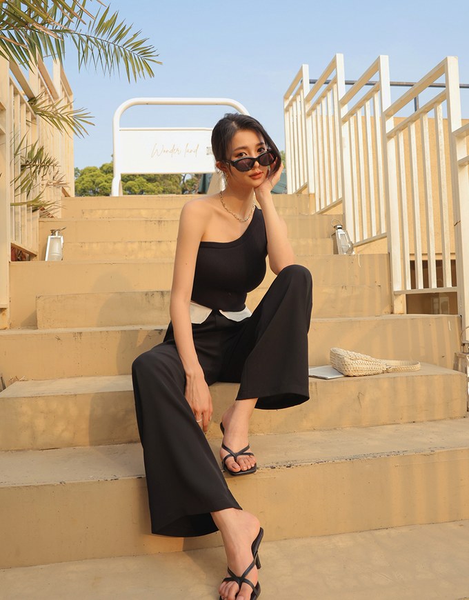 Edgy Chic Lapel Suit Pants