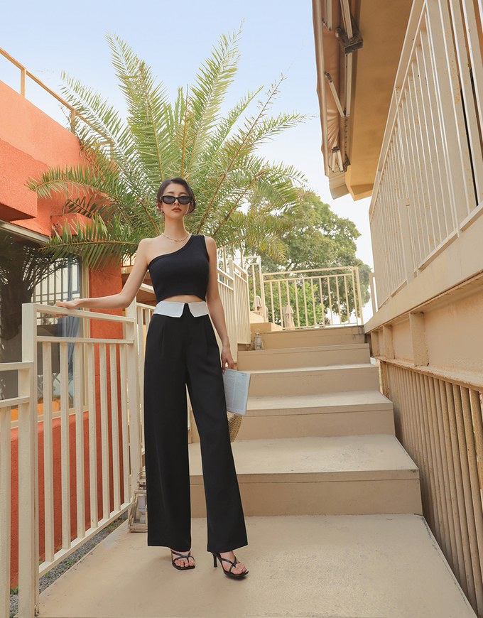 Edgy Chic Lapel Suit Pants