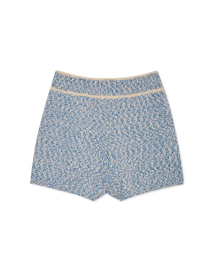 Mixed Color Woven Wide Waist Shorts