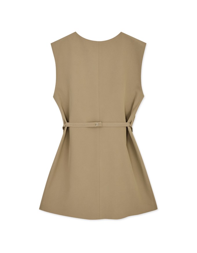 Double Suit Vest Mini Dress (With Belt)