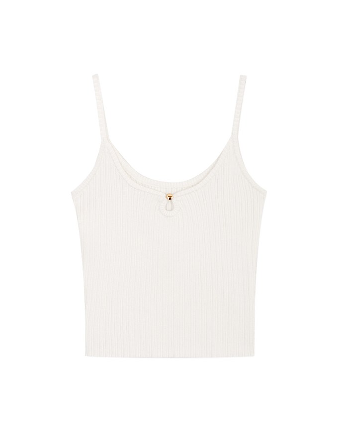2way Gold Button Knit Cami Top