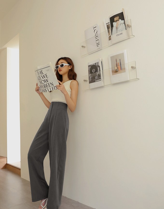 One Shoulder Knit Top (With Padding)