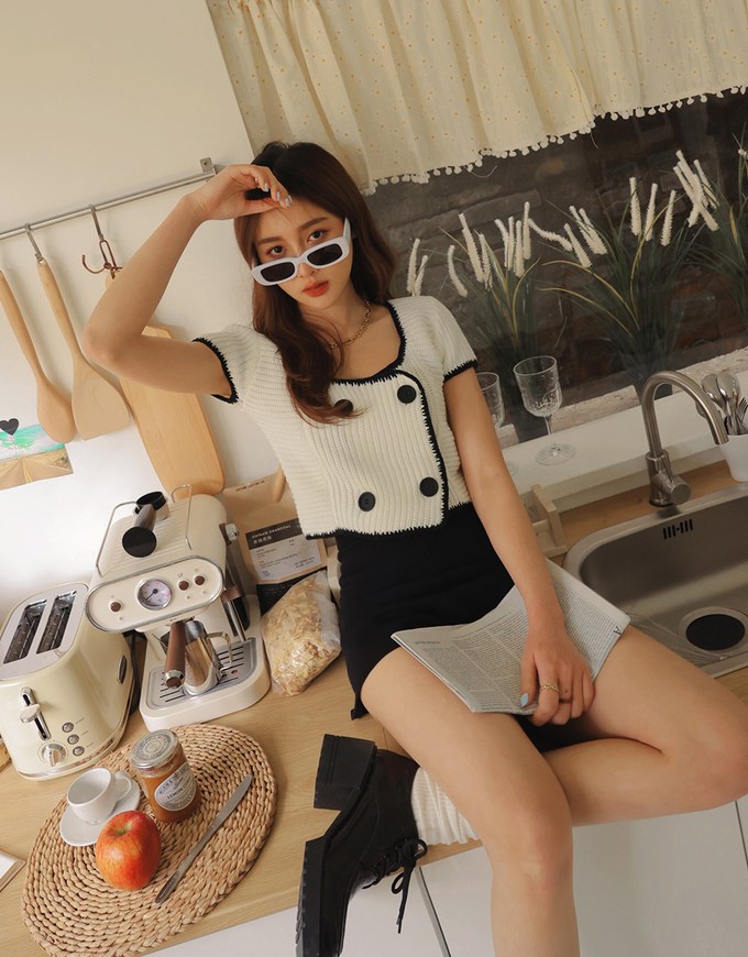 Double Crop Knit Top