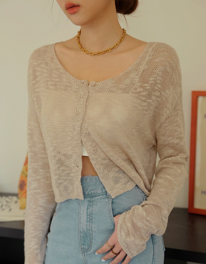 Mixed Color Knit Crop Top