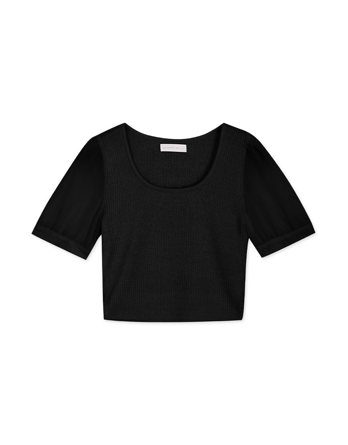 Splice Knit Crop Top