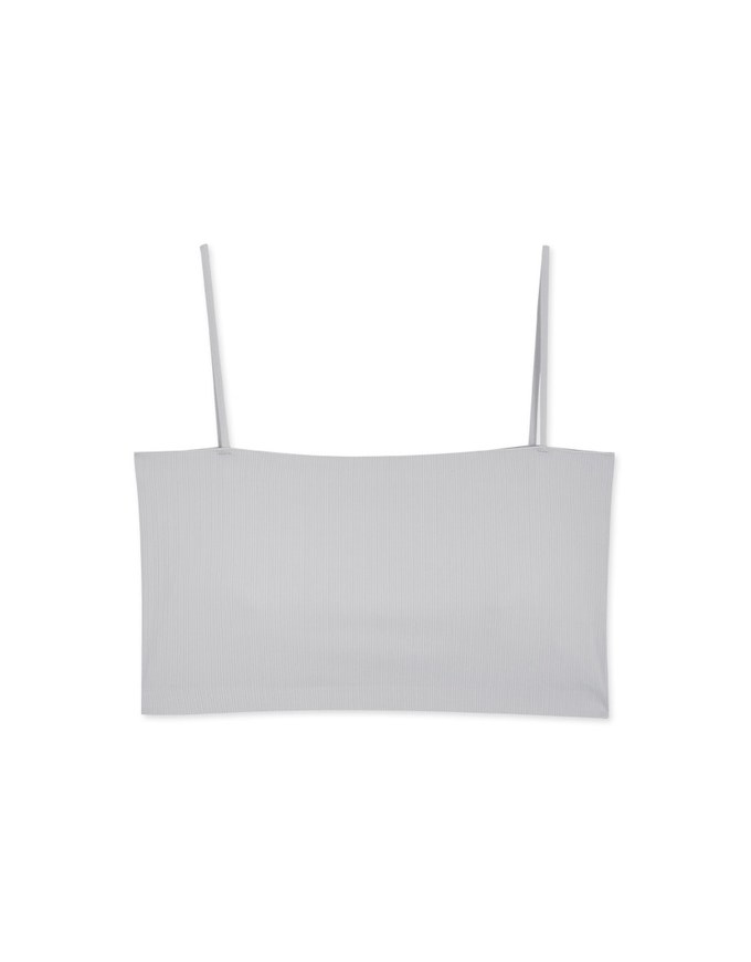 Airy Cooling Padded Tube Camisole With Straps Bra Top