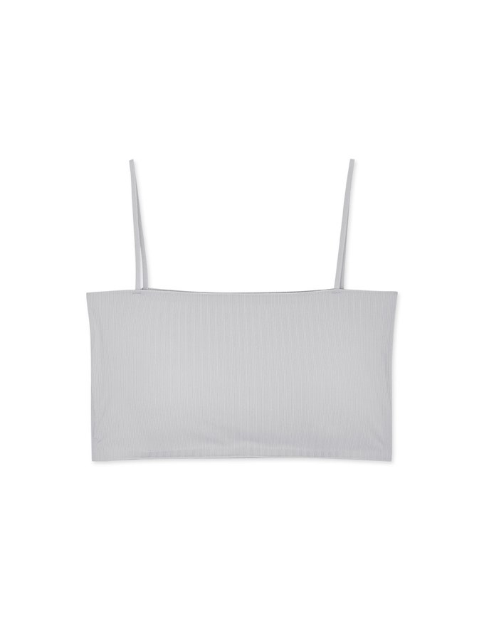 Airy Cooling Padded Tube Camisole With Straps Bra Top