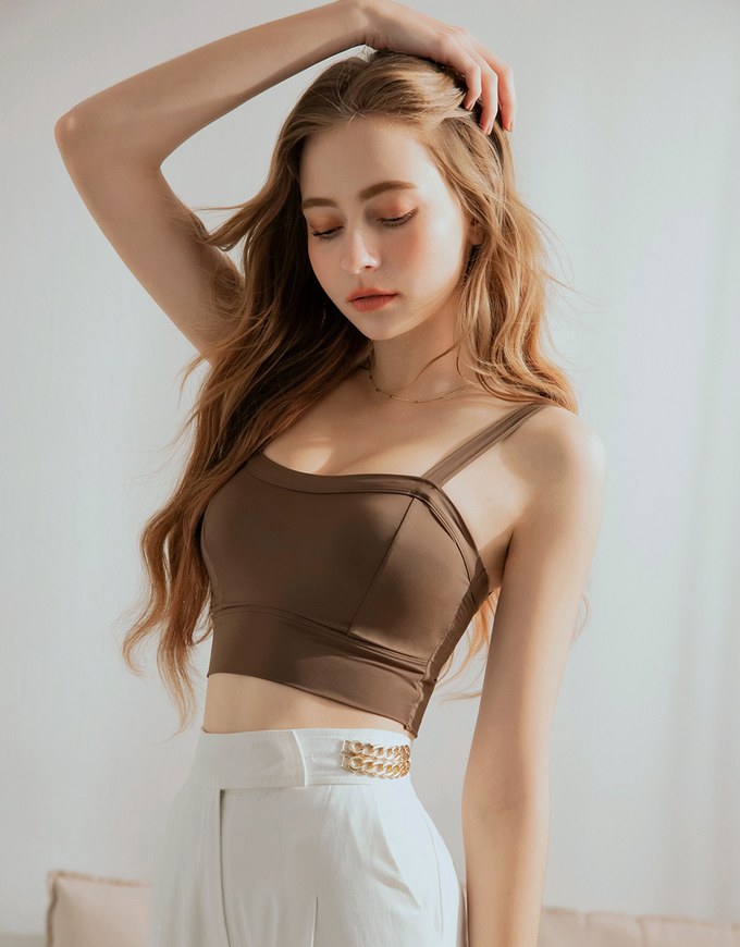 Airy Cooling Wide Shoulder Straps Bra Top