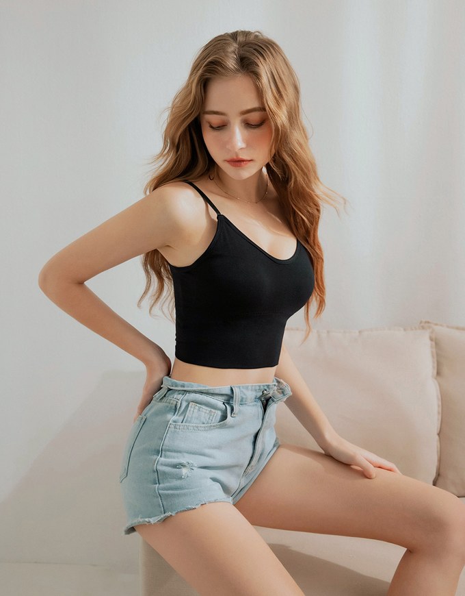 Cross U-Shaped Crop Bra Top