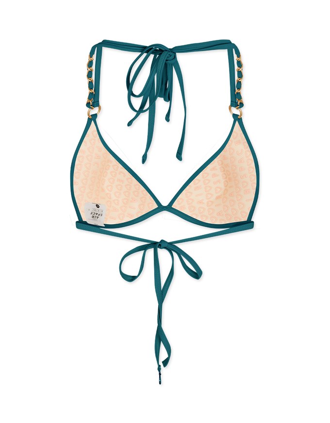 【PUSH UP】 2 Way Gold Chain Strap Bikini With Bra Padded