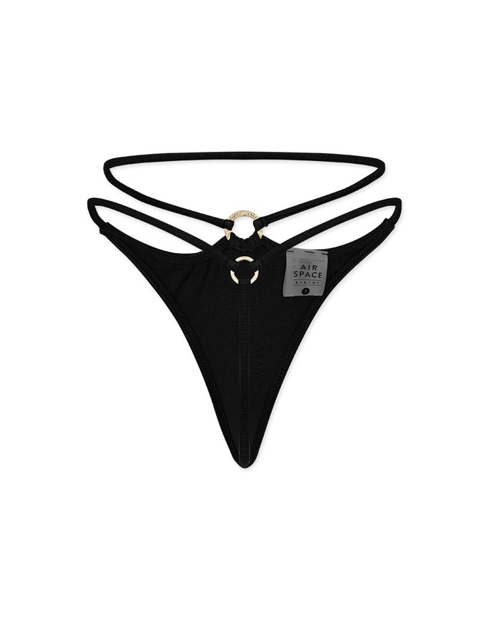 Single Ring Hollow Sexy Thong Bikini Bottom