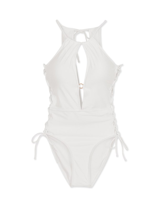 Sexy Hollow Side Strap One-Piece Swimsuit (Extended)