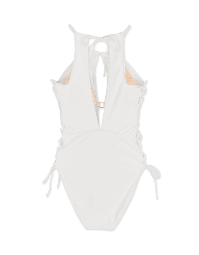 Sexy Hollow Side Strap One-Piece Swimsuit (Extended)