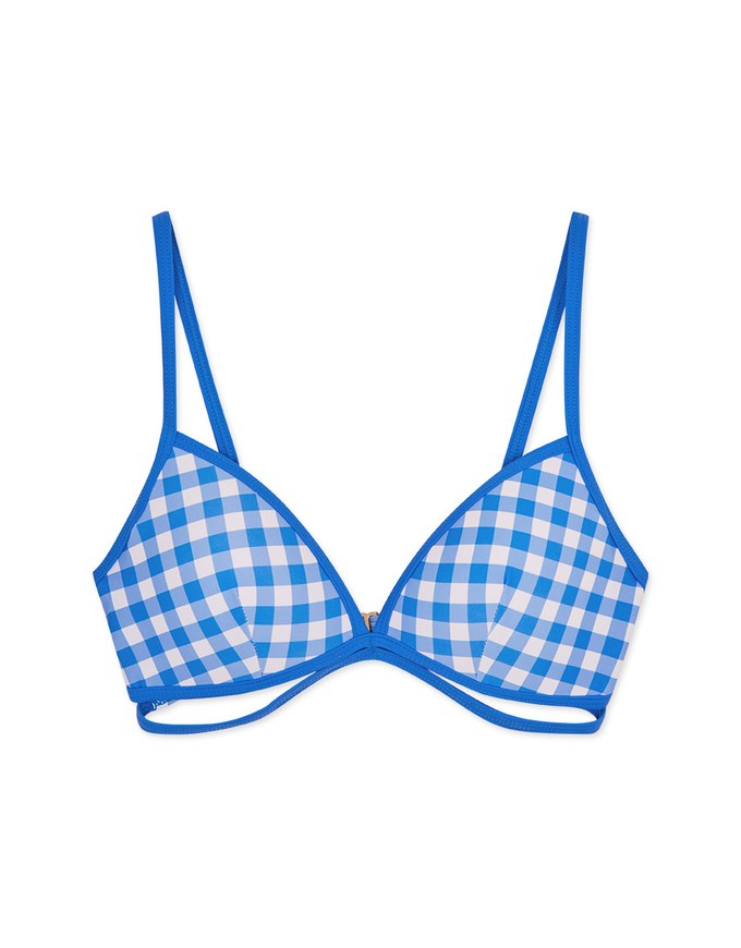 【I am CIRCLE】PUSH IN Contrast Color Paid Bikini Top Bra Padded