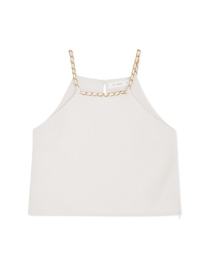 Chic Gold Chain Halter Vest