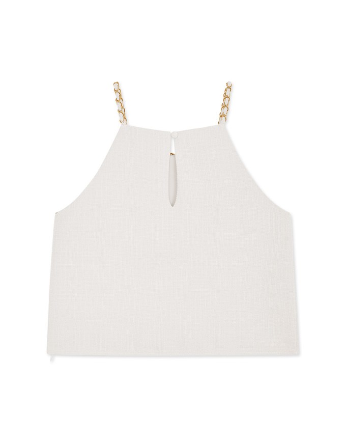 Chic Gold Chain Halter Vest