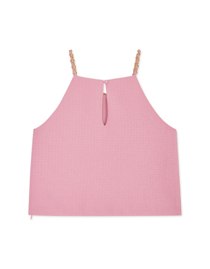 Chic Gold Chain Halter Vest