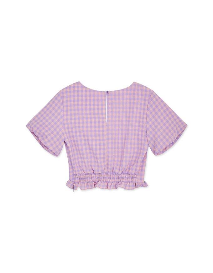 Sweetheart Neck Ruffled Hem Crop Top