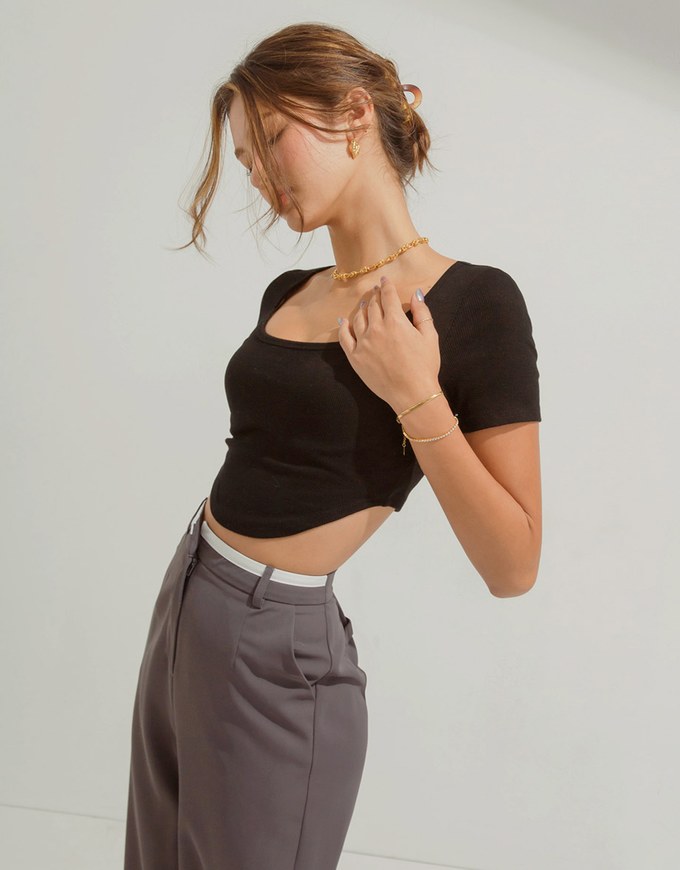 Round Neck Crop Top