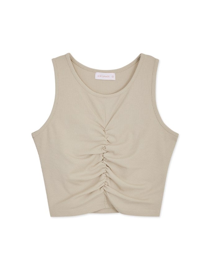 Smocked Cropped Tank Top