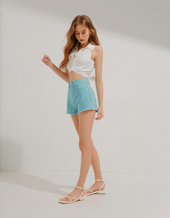 Lapel Knot Blouse Shirt Top