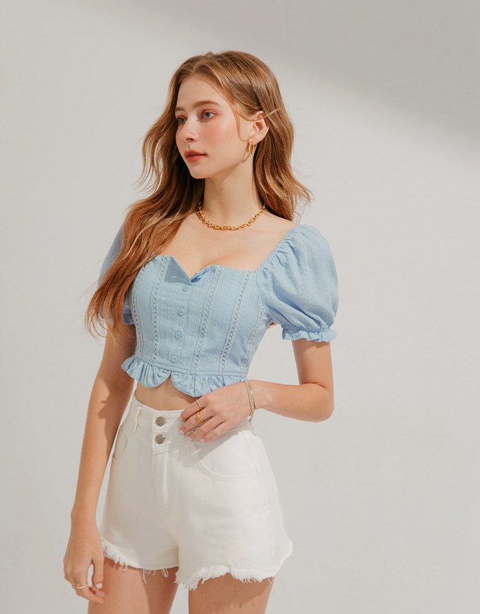 2Way Ruffled Lace Top