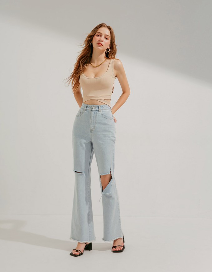 Crossover Crop Tank Top