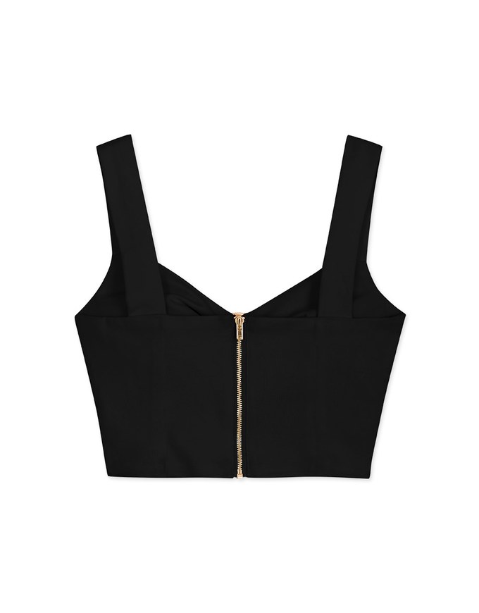Hollow Wide Shoulder Short Vest (With Chest Pad)