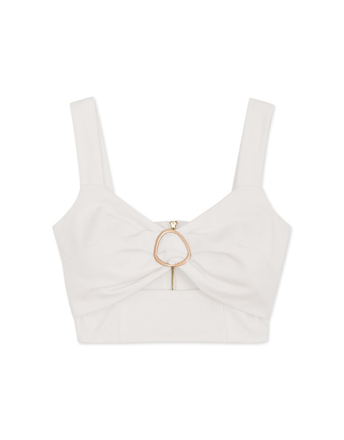 Hollow Wide Shoulder Short Vest (With Chest Pad)