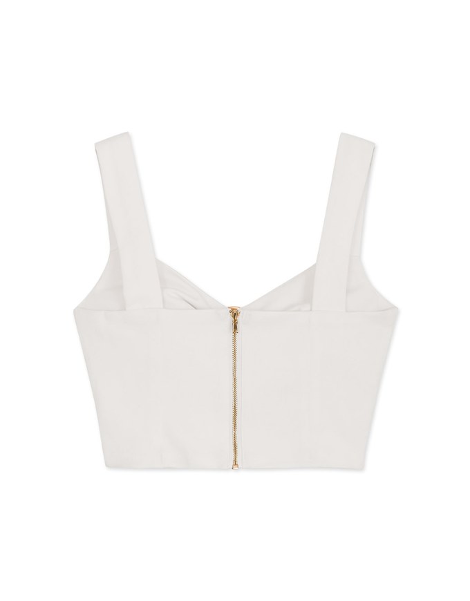 Hollow Wide Shoulder Short Vest (With Chest Pad)