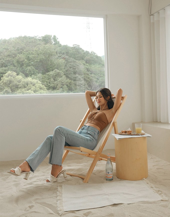 Vacation Style Strap Hollow Vest (With Padding)