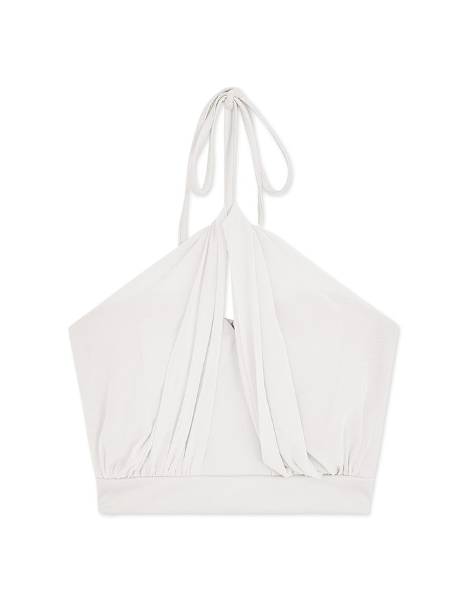 Halter Chiffon Padded Camisole Bra Top