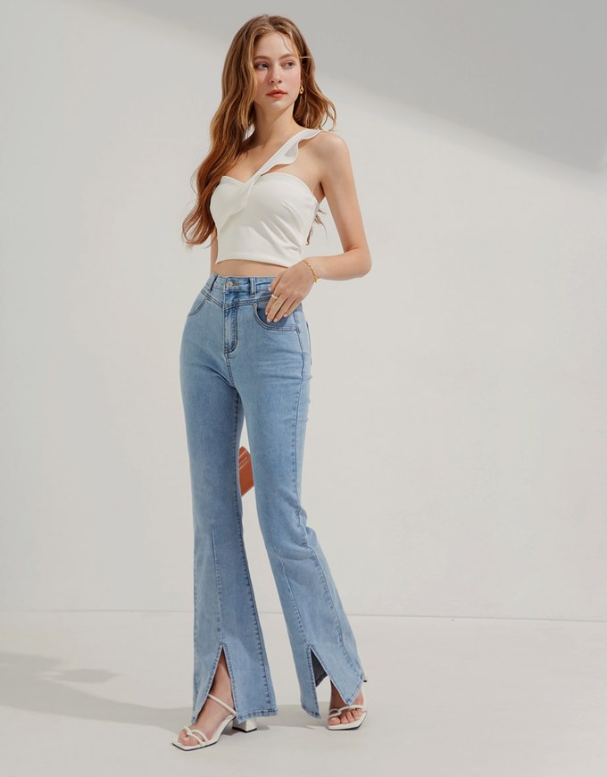 One Shoulder Cami Top (With Padding)