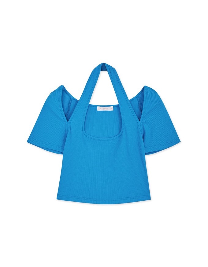 Halter Neck Cutout Crop Top