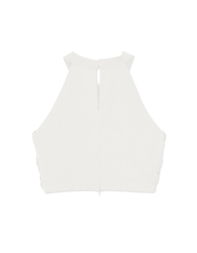 Cross Neck Tank Bra Padded Top (With Padding)