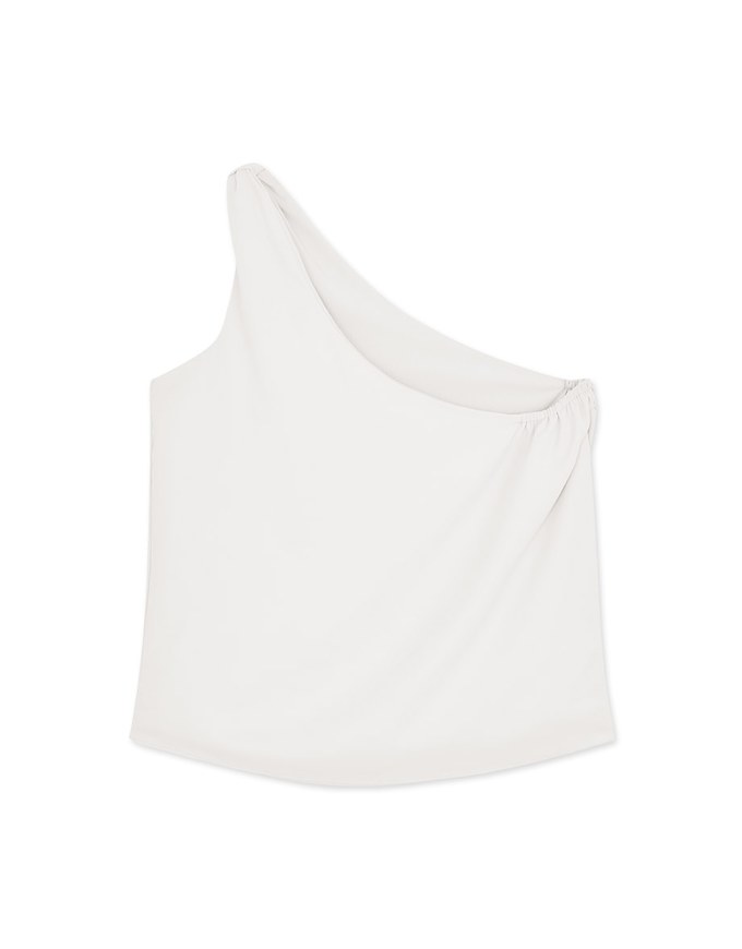 One-Shoulder Chiffon Top