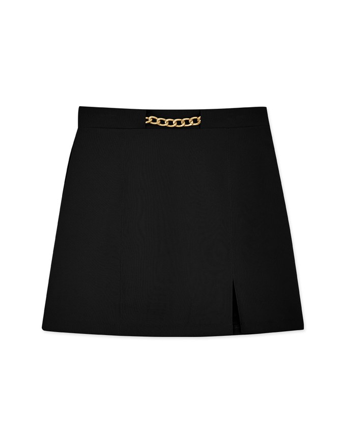 Trendy Gold Chain A-Line Skorts