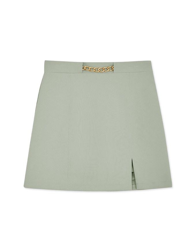 Trendy Gold Chain A-Line Skorts