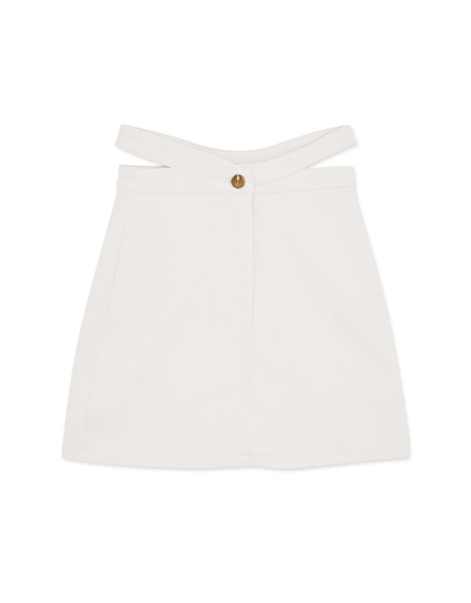Cross Cut Out Stretch Skirt