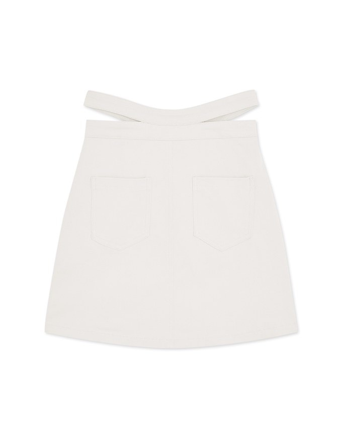 Cross Cut Out Stretch Skirt