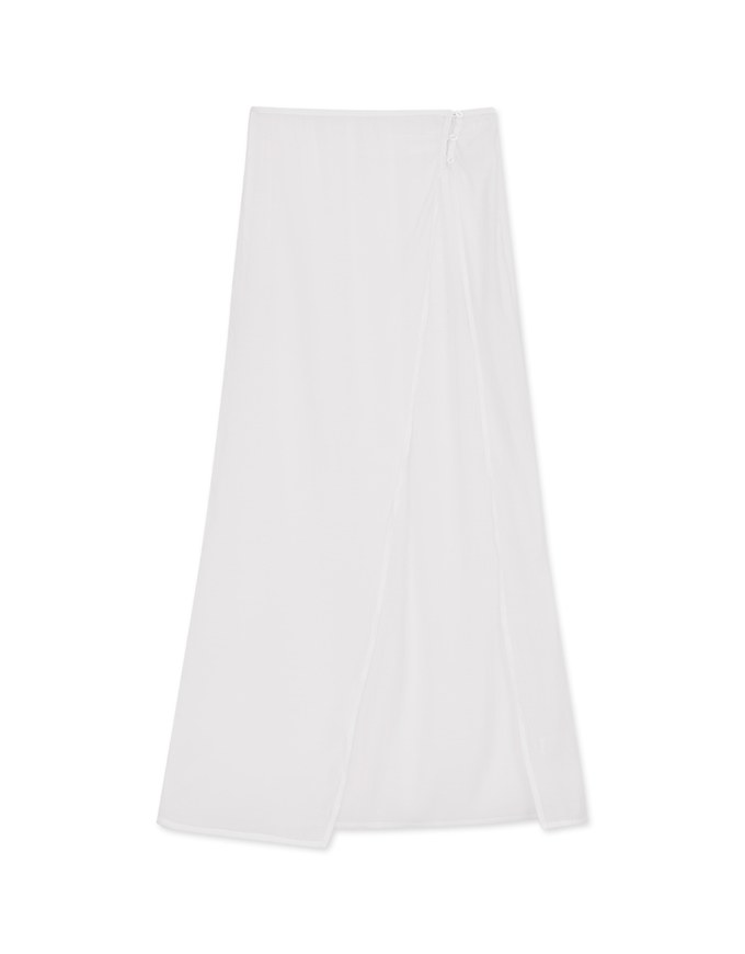 【Beach Cover】Slit Chiffon Bikini Cover Up Skirt