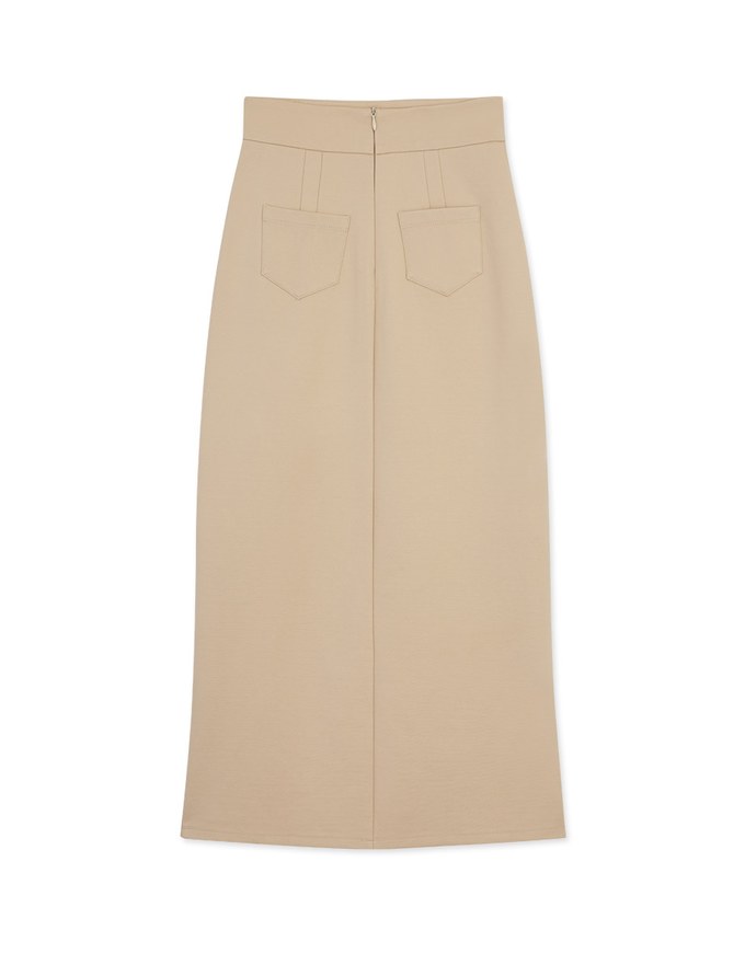 AIRY HOURGLASSK-Pop Long Slit Skirt