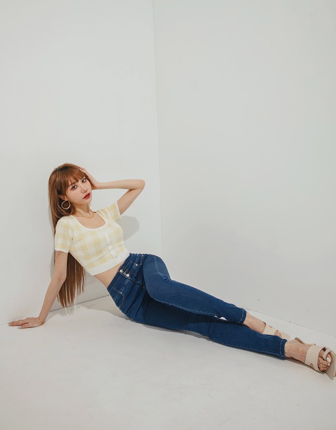 【Den!m LITE】Cooling JEANS PANTS No Filter Slimming Denim Skirt