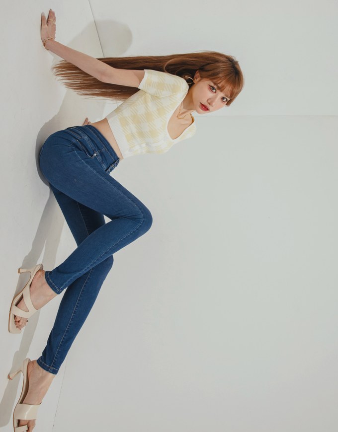 【Den!m LITE】Cooling JEANS PANTS No Filter Slimming Denim Skirt
