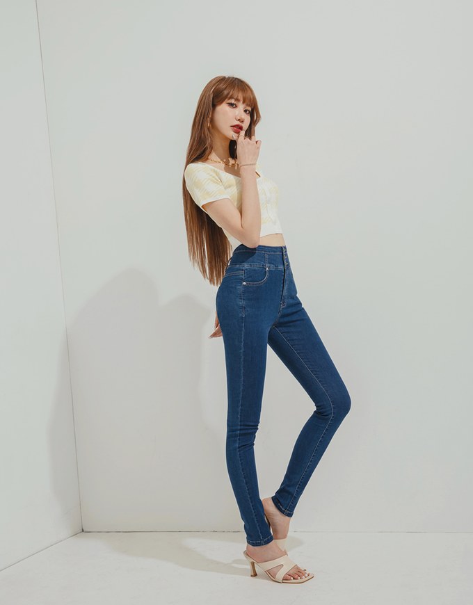 【Den!m LITE】Cooling JEANS PANTS No Filter Slimming Denim Skirt
