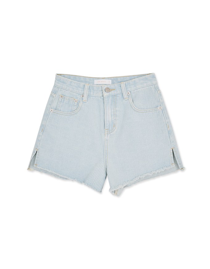 Distressed Hem Denim Jeans Shorts