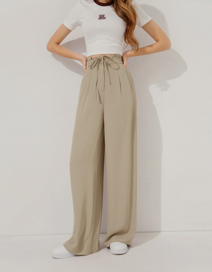 Hollow Tie Suit Pants