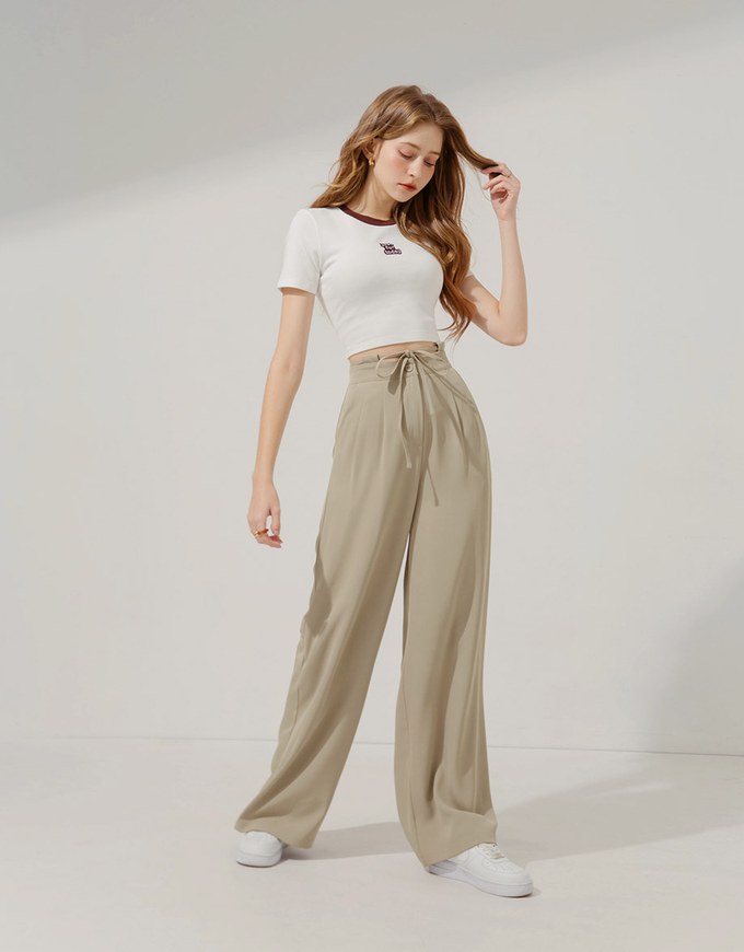 Hollow Tie Suit Pants