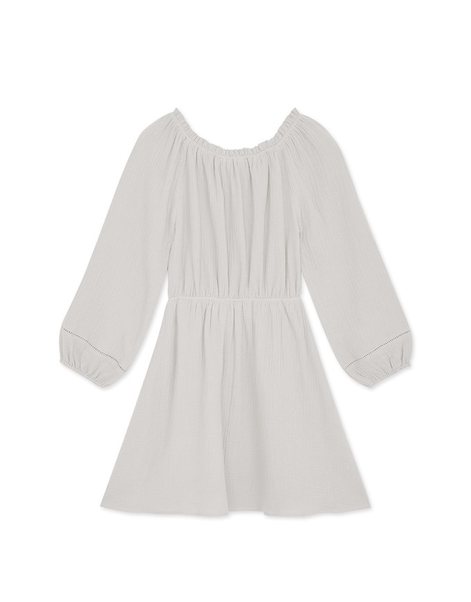 2Way Lace Button Mini Dress